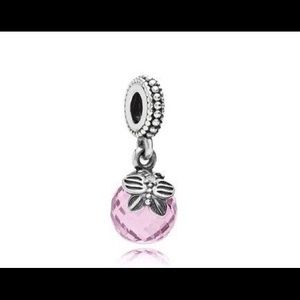 Pandora Morning Butterfly, Pink & Clear cz Charm